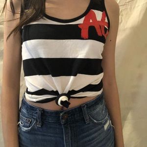 🖤Vintage A6 Jeans striped tank top🖤